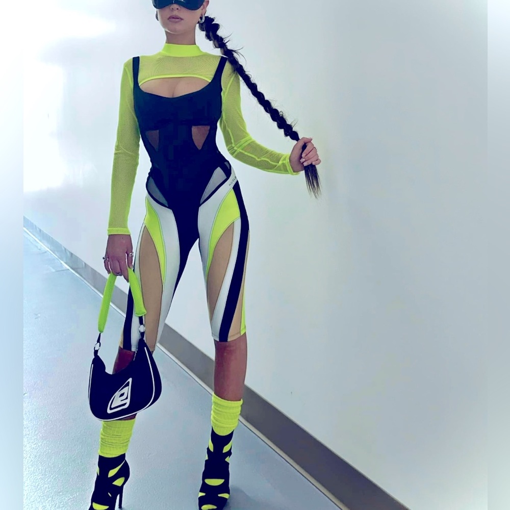 MUGLER Lycra Lift Spiral Legging Polyamide AUTH XS/34 fabulous outfit